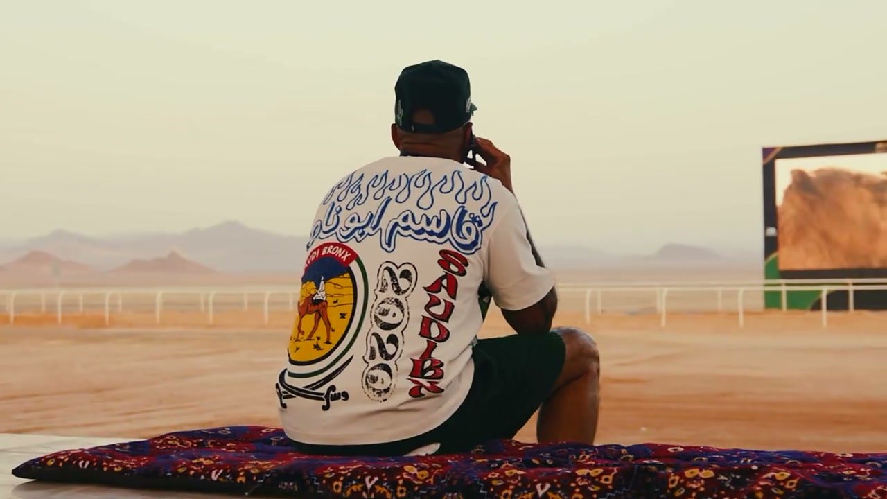 Watching the races from the Saudi Bronx stand, AlUla 2024